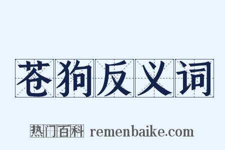 苍狗反义词是什么意思的图片